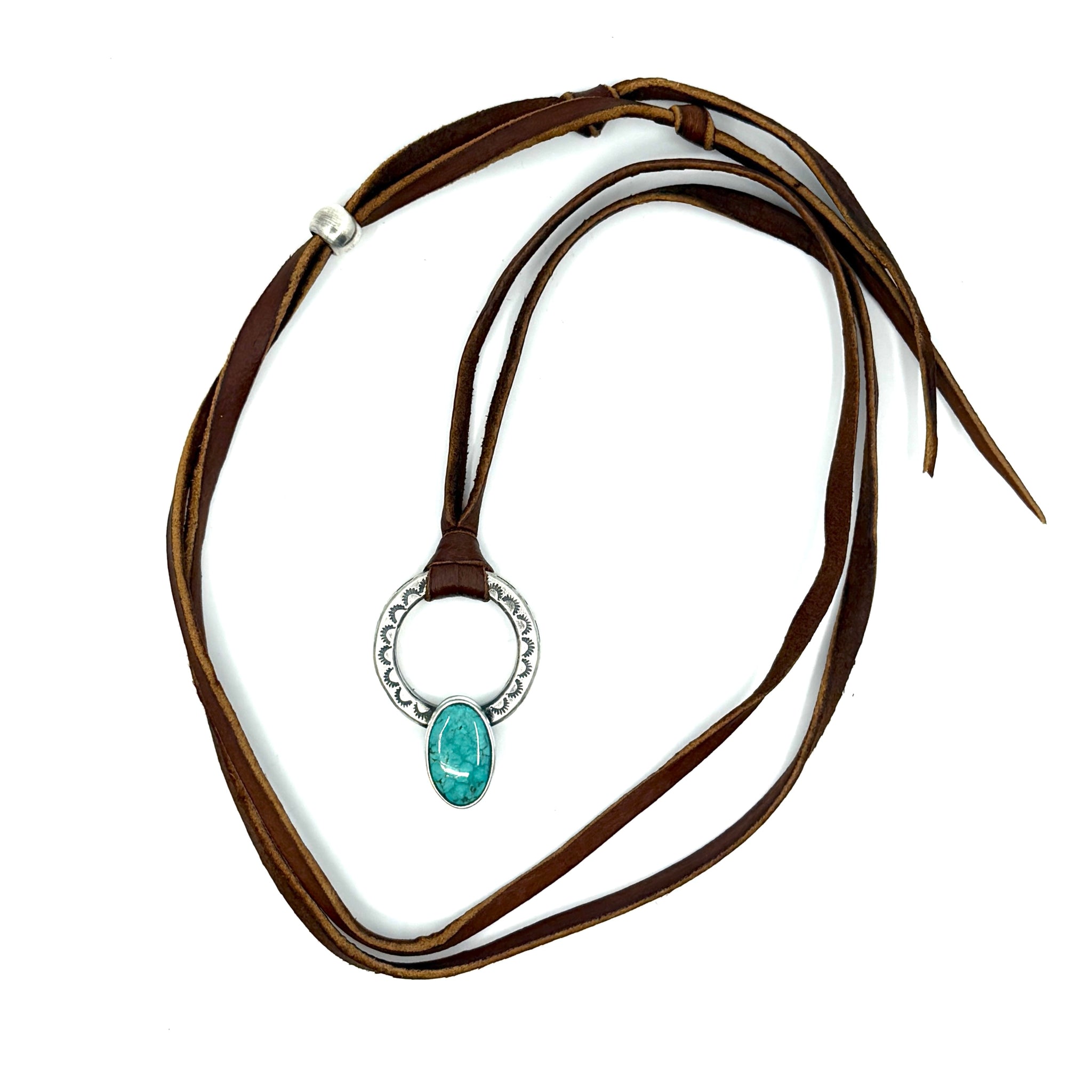Traveler Pendant - Lone Mountain Turquoise