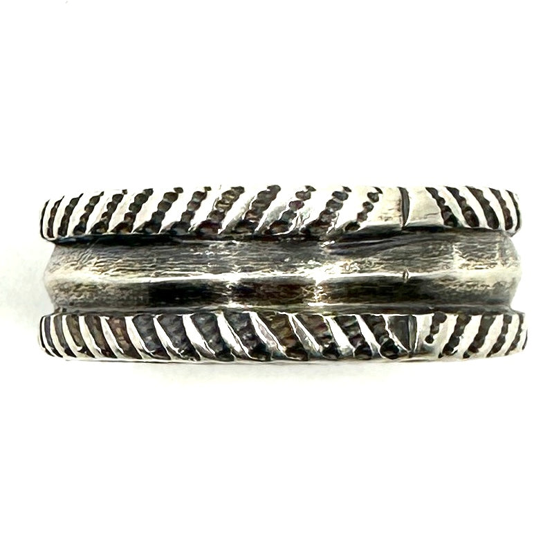 2 Rope Coin Silver Ingot Ring