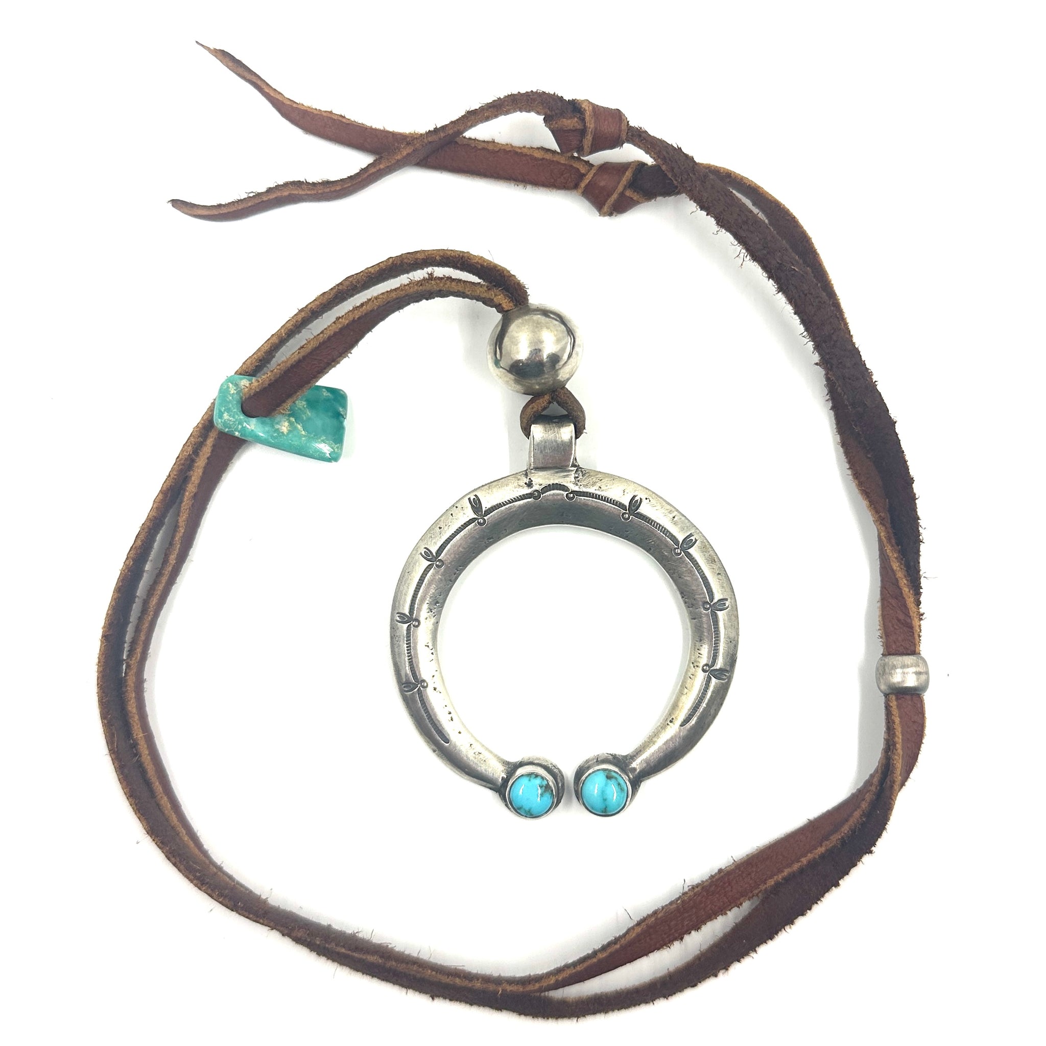 Coin Silver Naja with Lone Mountain Turquoise