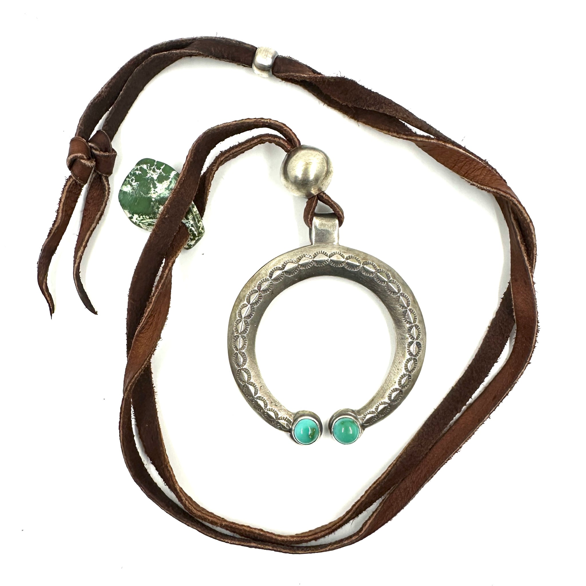 Coin Silver Naja with Harcross Turquoise