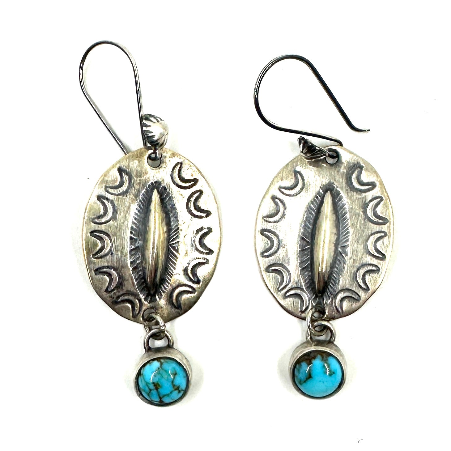 Repousse Mercury Dime Earrings with Lone Mountain