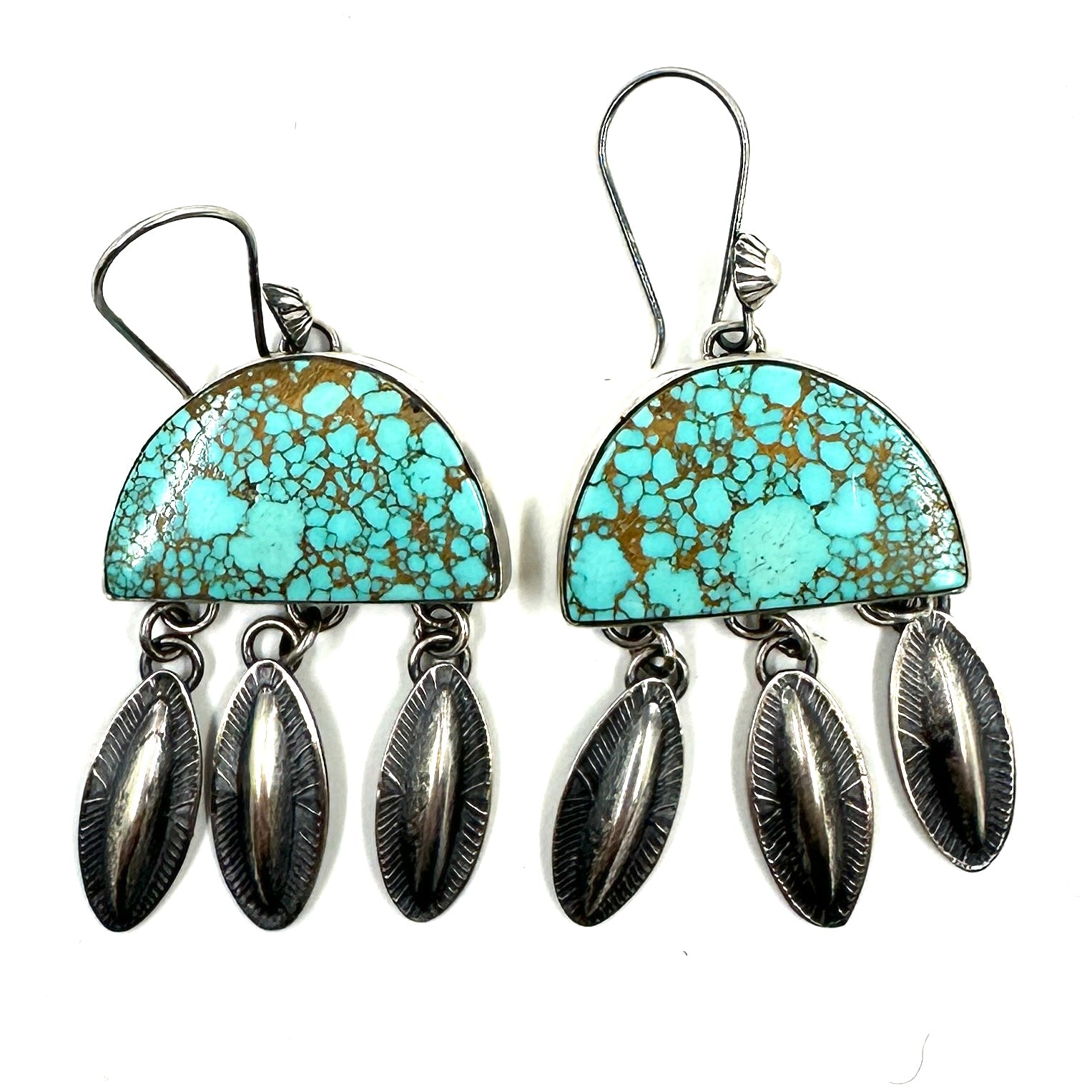 Half Moon Carico Lake Earrings with 3 Bump Up Dangles