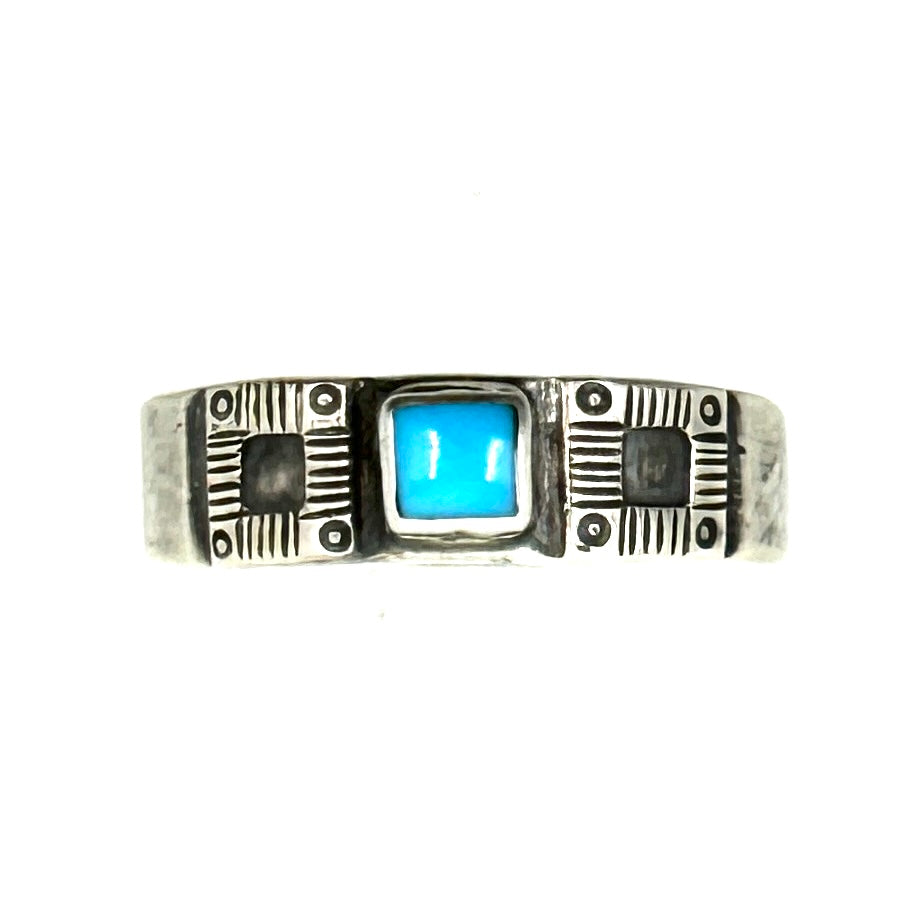 Stacker Ring with Sleeping Beauty Turquoise