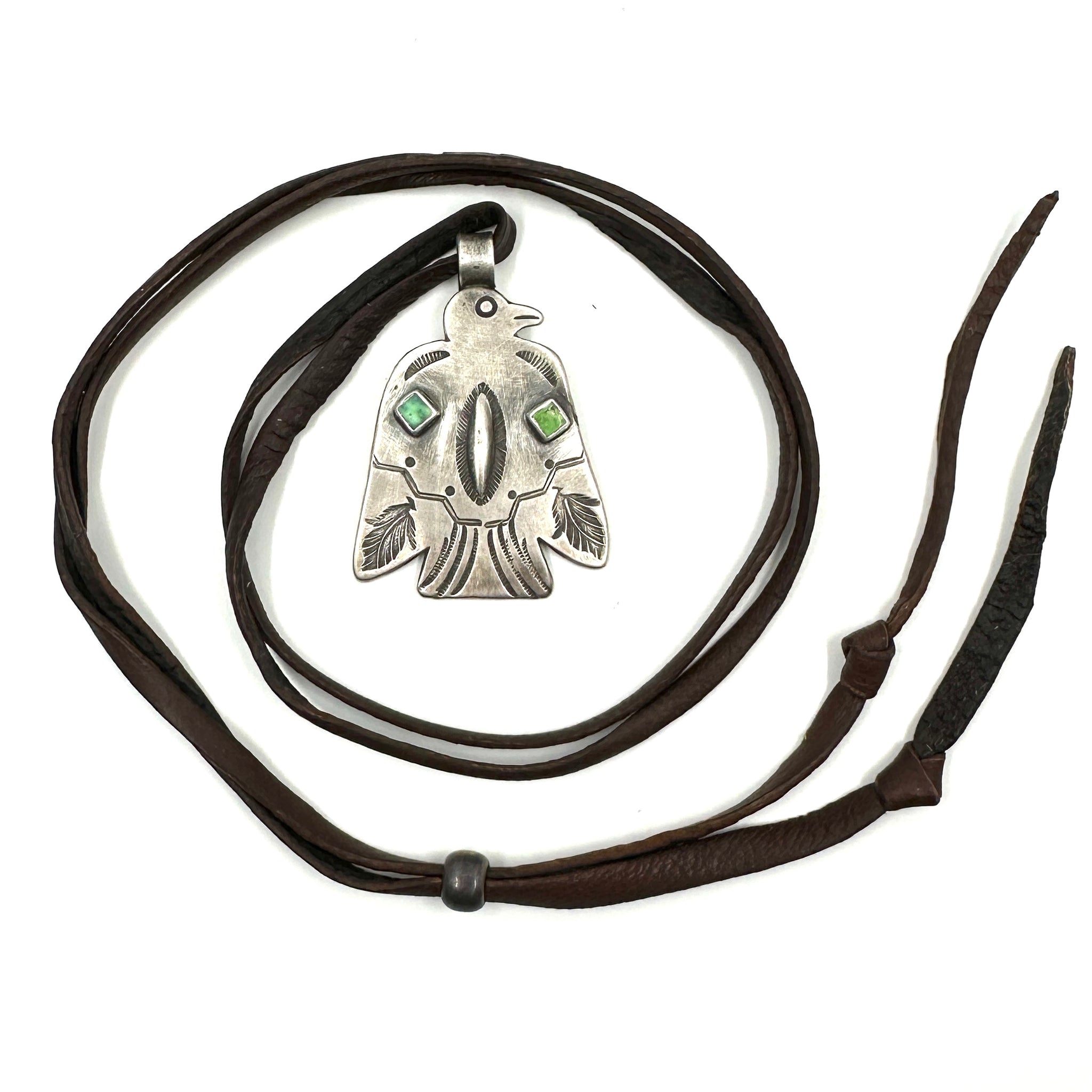Thunderbird Pendant with Carico Lake Turquoise