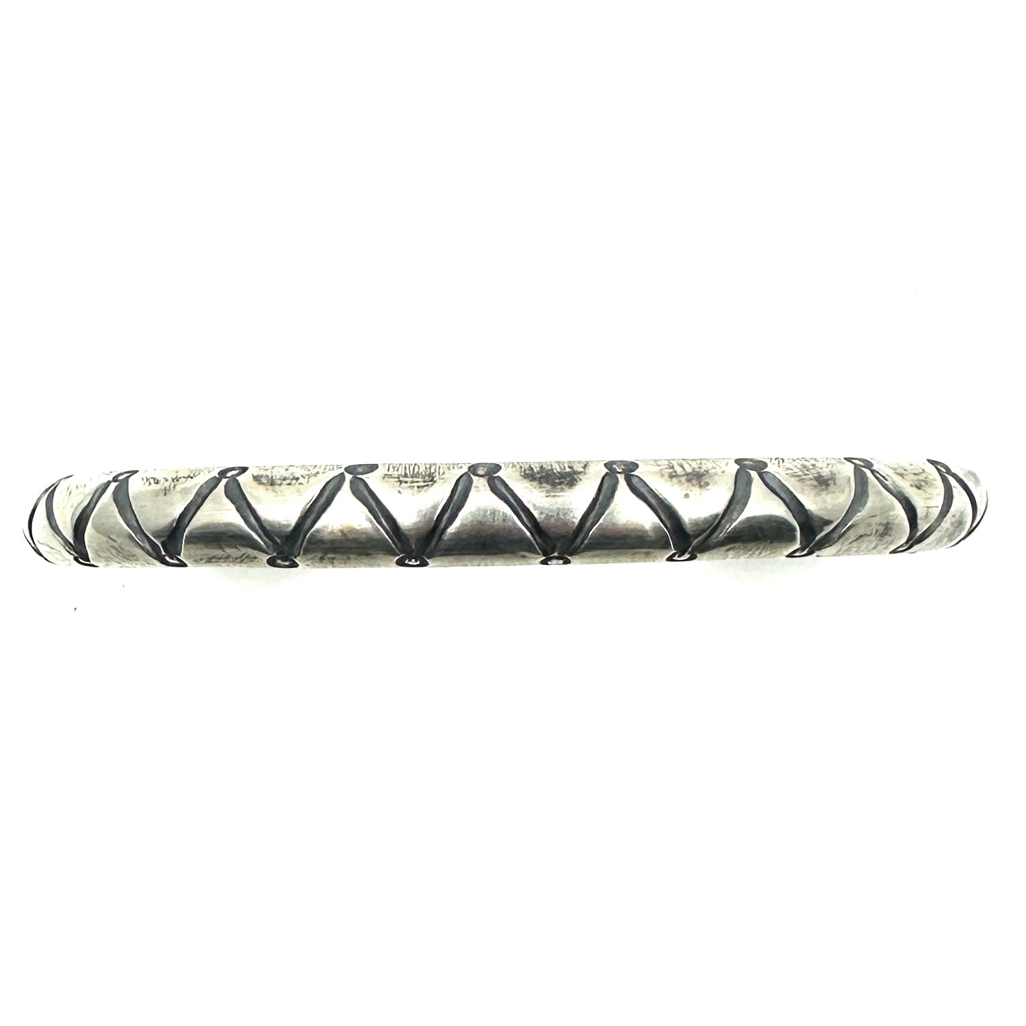 Rounded Coin Silver Stacker Bracelet