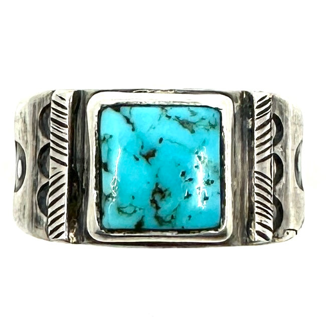 Single Stone Stacker Ring with Lone Peak Turquoise