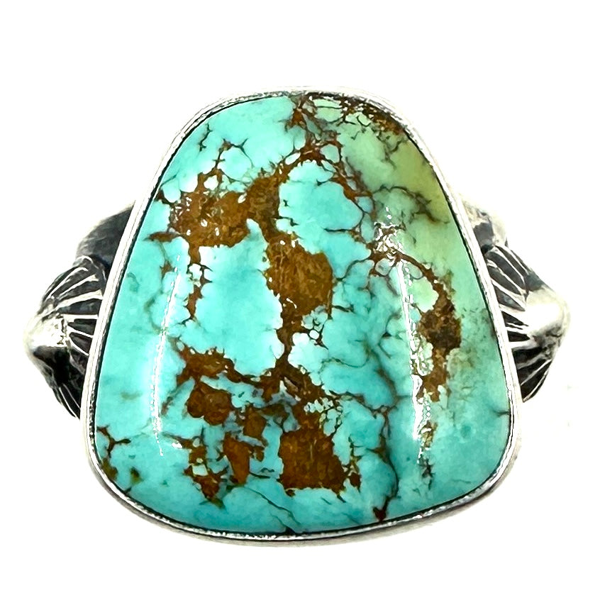 Large Ring with Poquito Ridge Turquoise