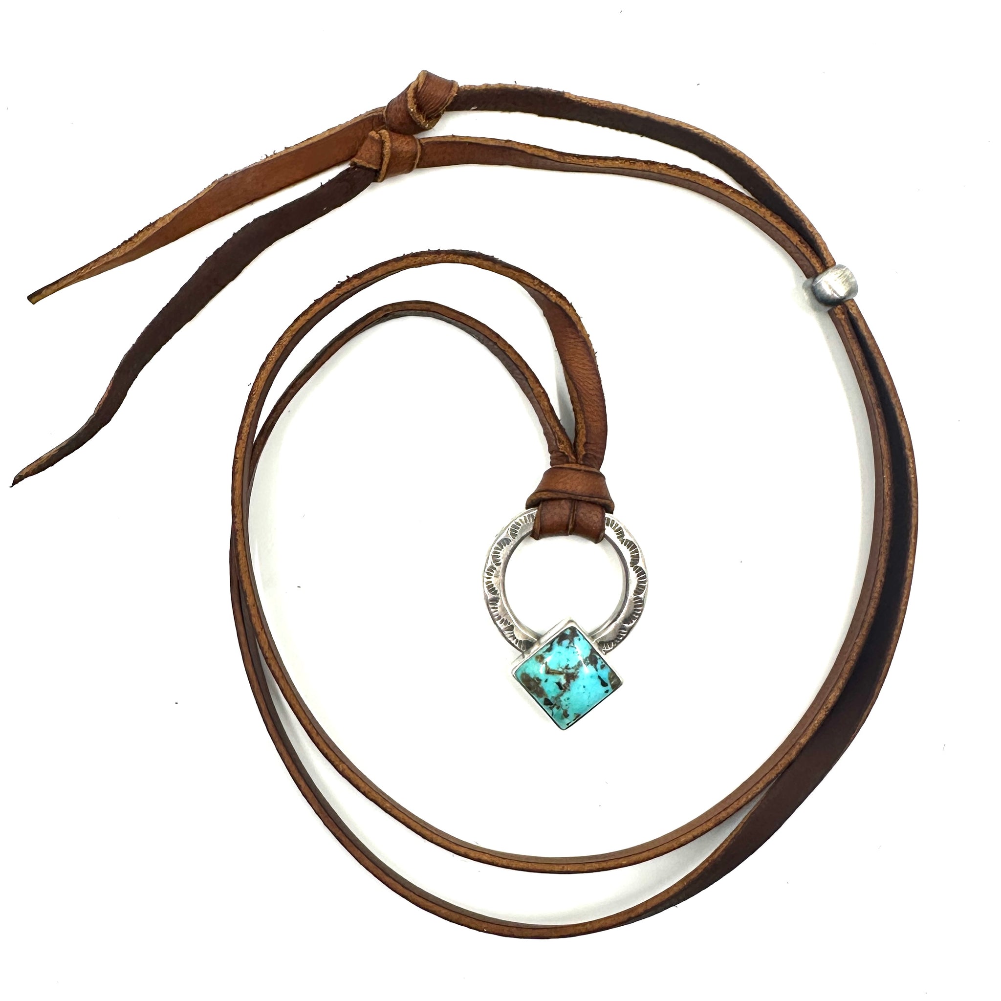 Traveler Pendant with Royston Turquoise
