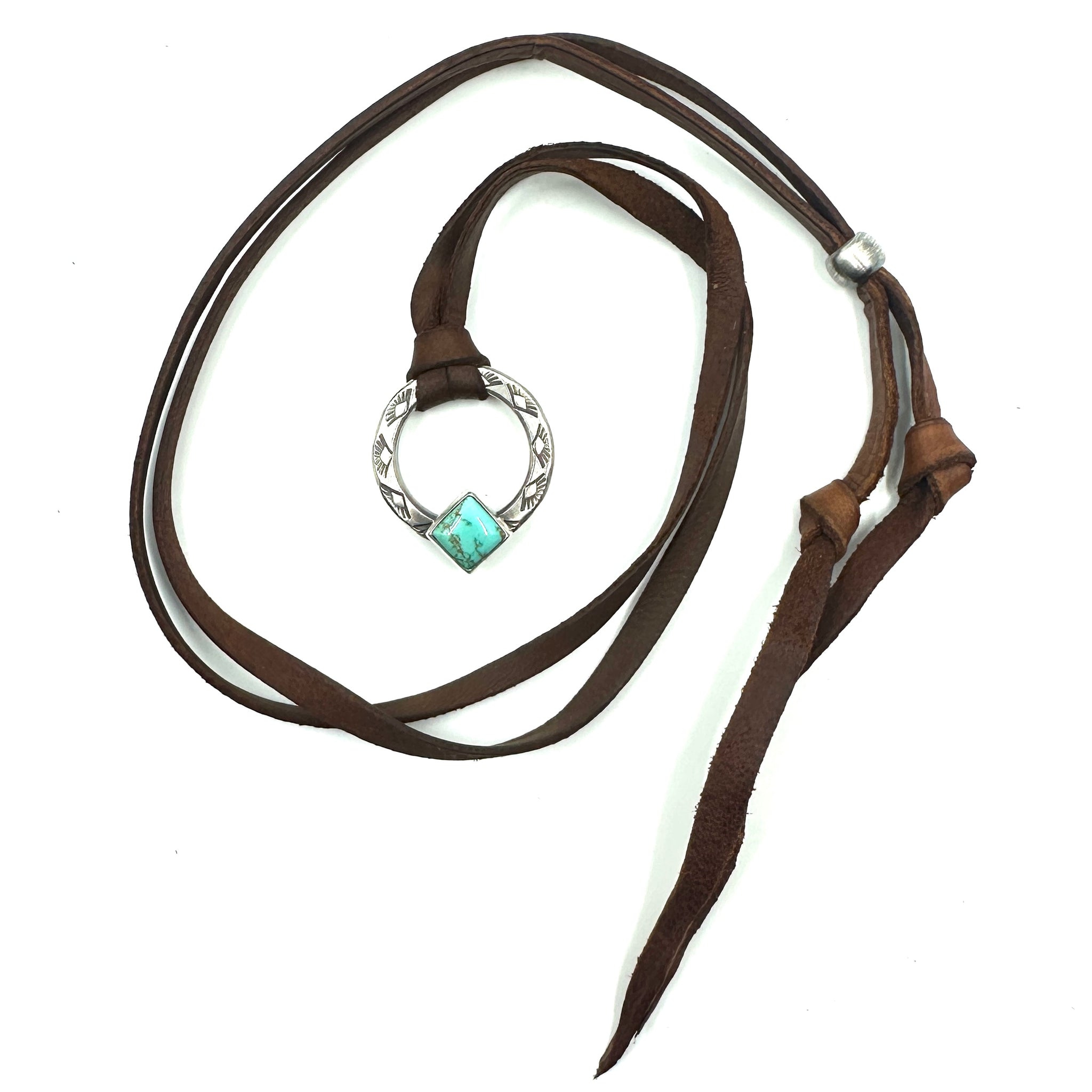 Traveler Pendant with Thunderbird Turquoise